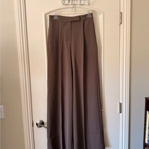 NWT Meshki Wide-Leg Brown Dress Pants